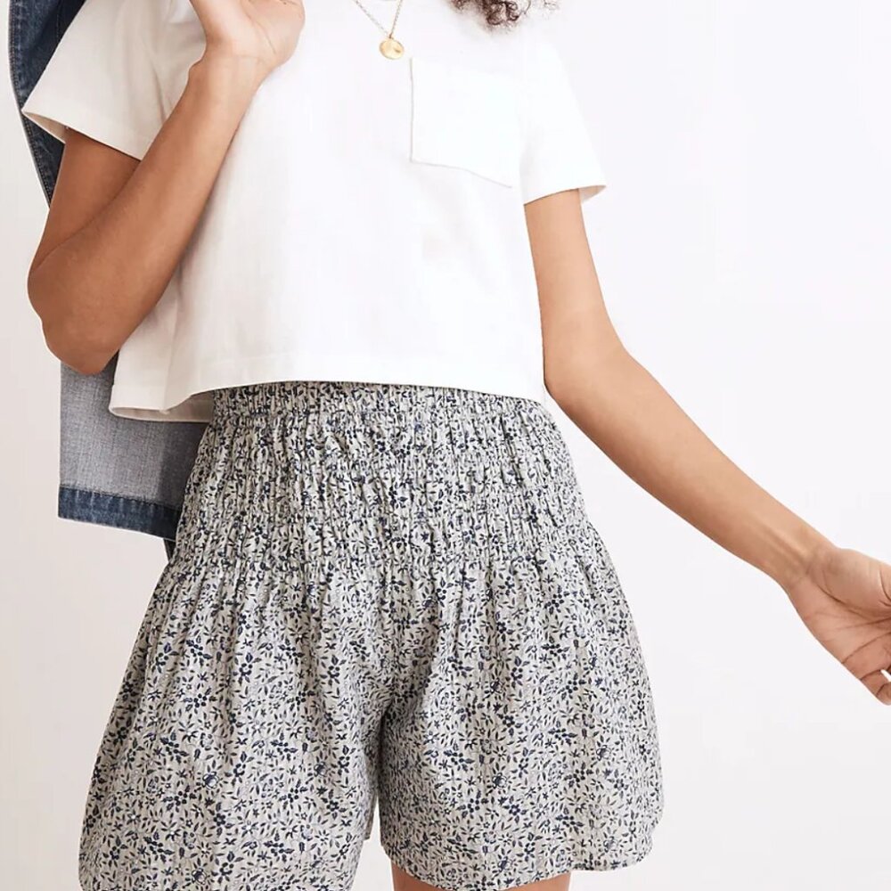BRAND NEW | Madewell | Smocked Pull-On Shorts in Florentine Floral | Large